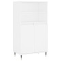 Aparador alto madera contrachapada blanco 60x36x110 cm