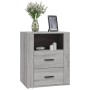 Mesita de noche madera contrachapada gris Sonoma 50x36x60 cm