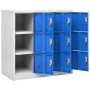 Armarios taquilla 2 uds acero gris claro y azul 90x45x92,5 cm de vidaXL, Taquillas y armarios de almacenamiento - Ref: Foro24...