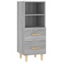 Aparador de madera contrachapada gris Sonoma 34,5x34x90 cm