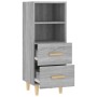 Aparador de madera contrachapada gris Sonoma 34,5x34x90 cm