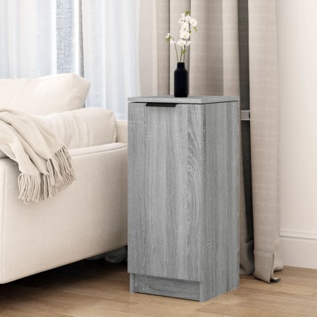 Aparador de madera contrachapada gris Sonoma 30x30x70 cm