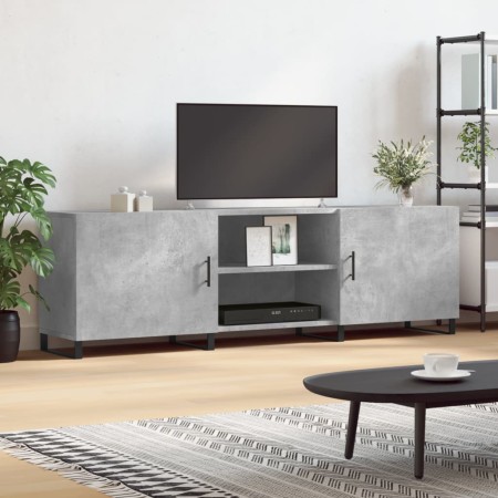 Mueble de TV madera de ingeniería gris hormigón 150x30x50 cm