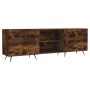 Mueble de TV madera de ingeniería roble ahumado 150x30x50 cm