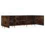 Mueble de TV madera de ingeniería roble ahumado 150x30x50 cm