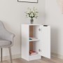 Aparador de madera contrachapada blanco 30x30x70 cm