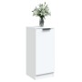 Aparador de madera contrachapada blanco 30x30x70 cm