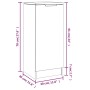 Aparador de madera contrachapada blanco 30x30x70 cm