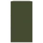 Aparador de acero verde oliva 99x39x73 cm
