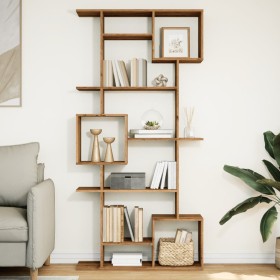 Estantería madera de ingeniería roble artisian 92x29x188 cm