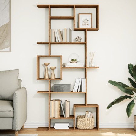 Estantería madera de ingeniería roble artisian 92x29x188 cm