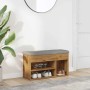 Banco zapatero madera de ingeniería roble artisan 82x32x45,5 cm