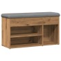 Banco zapatero madera de ingeniería roble artisan 82x32x45,5 cm