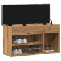 Banco zapatero madera de ingeniería roble artisan 82x32x45,5 cm