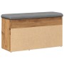 Banco zapatero madera de ingeniería roble artisan 82x32x45,5 cm