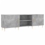 Mueble de TV madera de ingeniería gris hormigón 150x30x50 cm