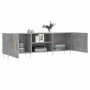 Mueble de TV madera de ingeniería gris hormigón 150x30x50 cm