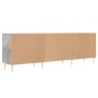 Mueble de TV madera de ingeniería gris hormigón 150x30x50 cm