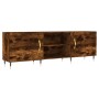 Mueble de TV madera de ingeniería roble ahumado 150x30x50 cm