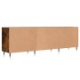 Mueble de TV madera de ingeniería roble ahumado 150x30x50 cm