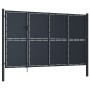 Puerta de jardín de acero gris antracita 350x200 cm