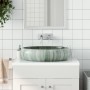 Lavabo sobre encimera ovalado cerámica verde 59x40x15 cm