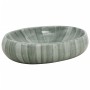 Lavabo sobre encimera ovalado cerámica verde 59x40x15 cm