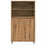 Aparador alto madera ingeniería roble artisian 60x36x110 cm