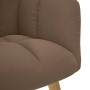 Sillón de relax con taburete tela marrón
