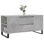 Mesa de centro madera ingeniería gris hormigón 102x44,5x50 cm