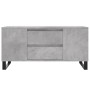 Mesa de centro madera ingeniería gris hormigón 102x44,5x50 cm