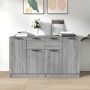 Aparadores 2 uds madera contrachapada gris Sonoma 60x30x70 cm