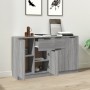 Aparadores 2 uds madera contrachapada gris Sonoma 60x30x70 cm