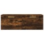 Armario de pared madera ingeniería roble ahumado 100x36,5x35 cm