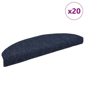 Alfombrilla autoadhesiva escalera 20 uds azul 65x21x4 cm