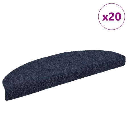 Alfombrilla autoadhesiva escalera 20 uds azul 65x21x4 cm