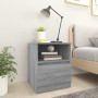 Mesita de noche madera de ingeniería gris Sonoma 40x40x50 cm