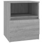 Mesita de noche madera de ingeniería gris Sonoma 40x40x50 cm