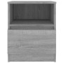 Mesita de noche madera de ingeniería gris Sonoma 40x40x50 cm