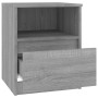 Mesita de noche madera de ingeniería gris Sonoma 40x40x50 cm