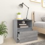 Mesita de noche madera de ingeniería gris Sonoma 40x40x50 cm