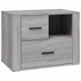 Mesita de noche madera contrachapada gris Sonoma 60x36x45 cm