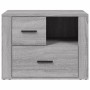 Mesita de noche madera contrachapada gris Sonoma 60x36x45 cm