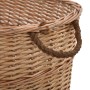 Cesta para leña con asas de transporte sauce natural 88x57x34cm