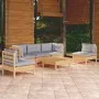 Garden furniture set 6 pieces and cushions solid pine wood by vidaXL, Garden sets - Ref: Foro24-3096189, Price: 443,03 €, Dis...