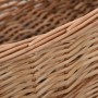 Cesta para leña con asas de transporte sauce natural 88x57x34cm