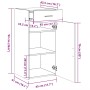 Aparador madera de ingeniería roble Sonoma 45x42,5x93 cm