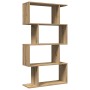 Librería divisora 4 niveles madera roble artisan 70x24x129 cm