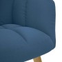 Sillón de relax con taburete tela azul