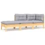 Garden furniture set 6 pieces and cushions solid pine wood by vidaXL, Garden sets - Ref: Foro24-3096189, Price: 443,03 €, Dis...